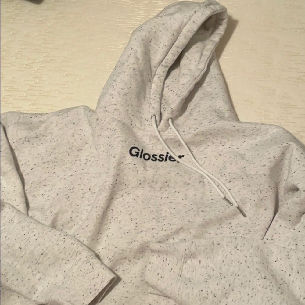 GLOSSIER Speckled Grey Hoodie